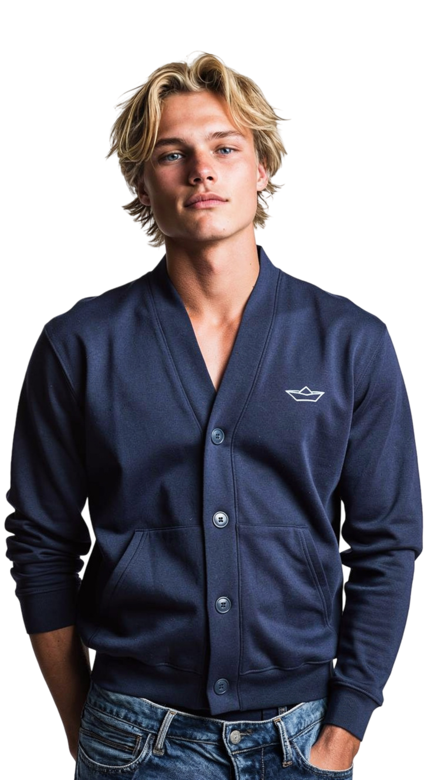 Papierschiff Cardigan Jacke dunkelblau