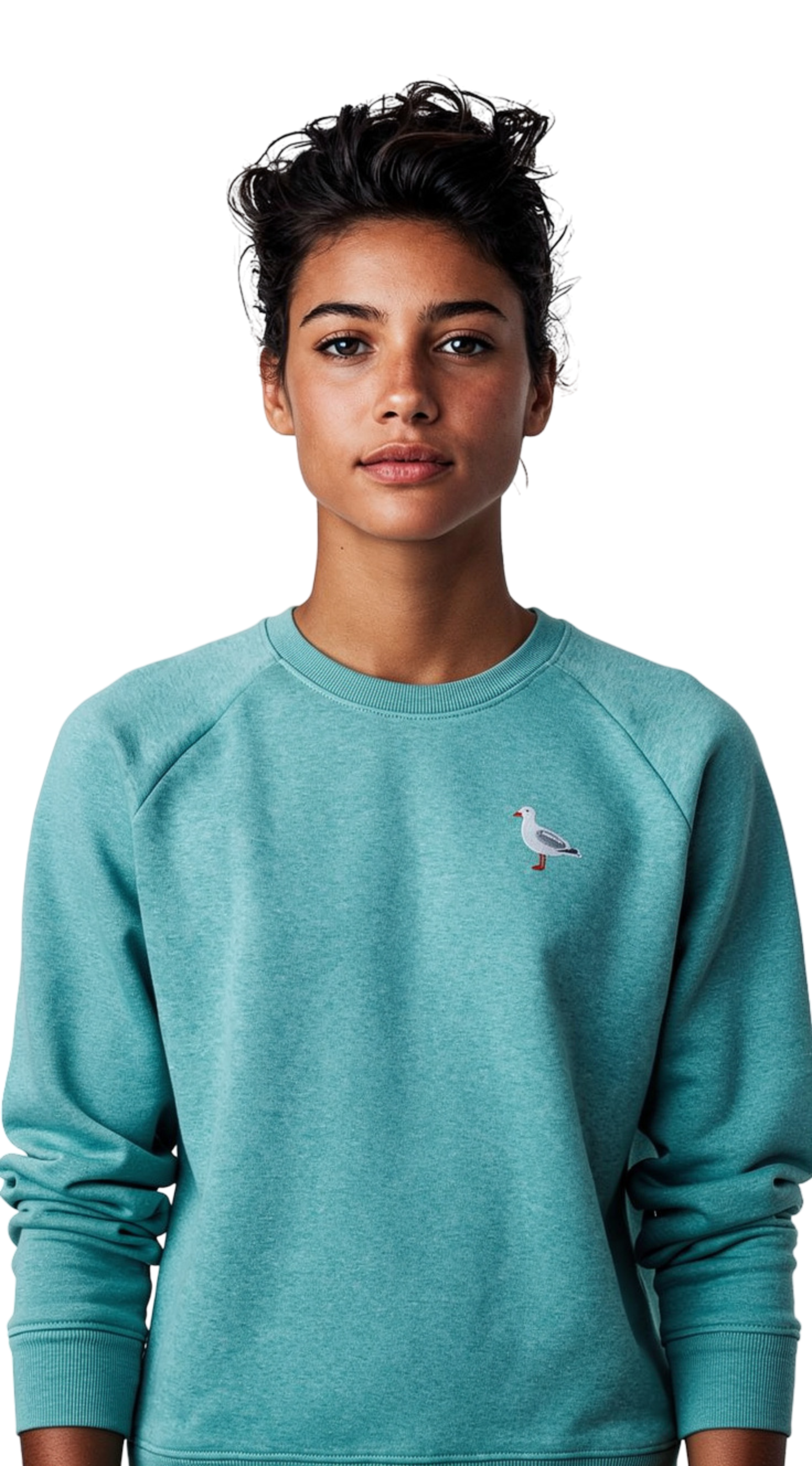 Möwe Stick Pulli grün meliert