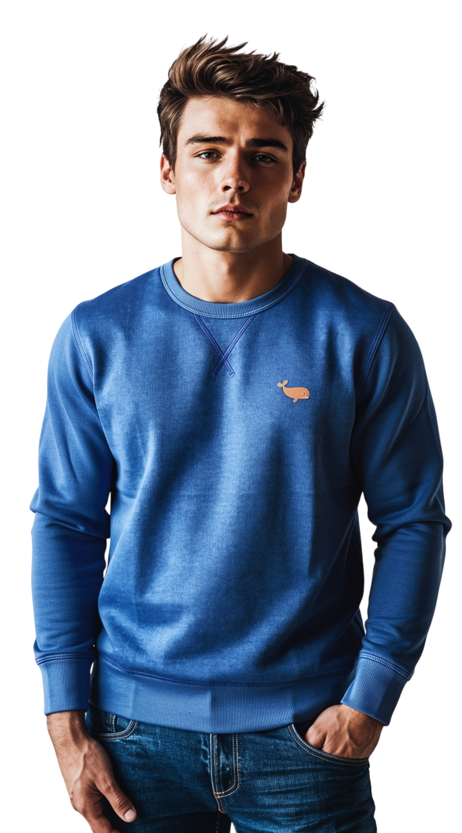 Wal Stick Pulli blau vintage