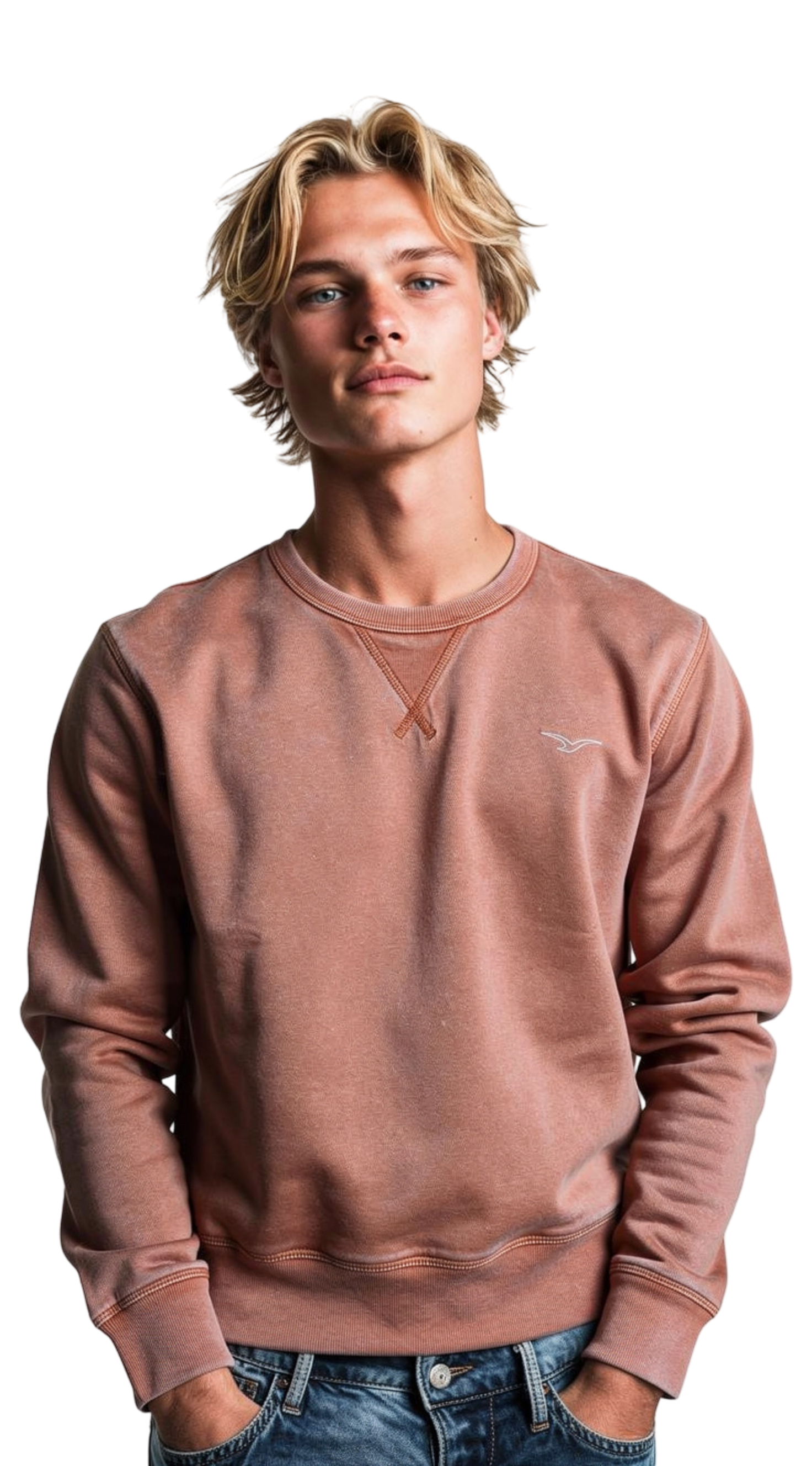 Möwe Outerline Pulli rosa vintage
