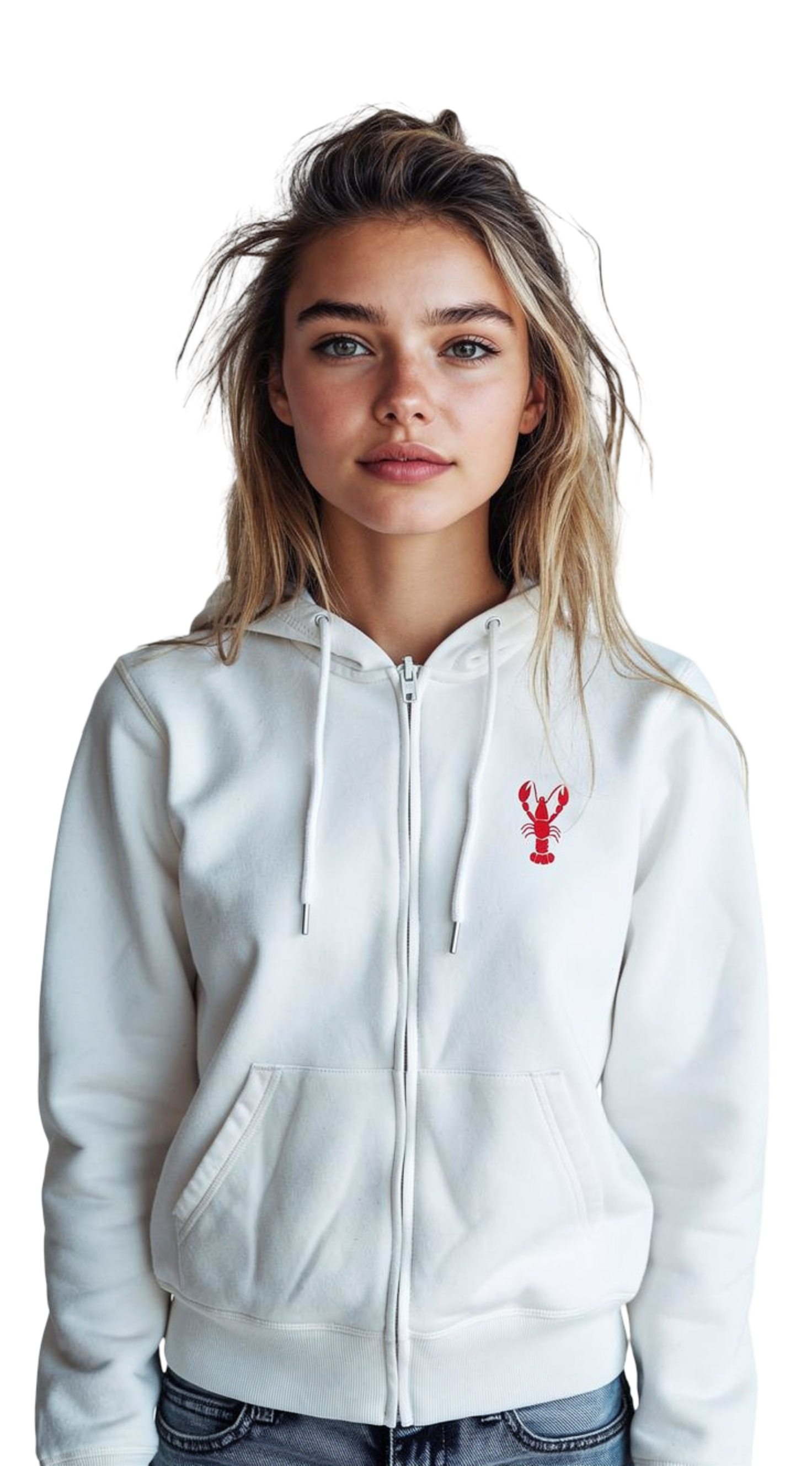 Hummer Zip Jacke vintage weiß