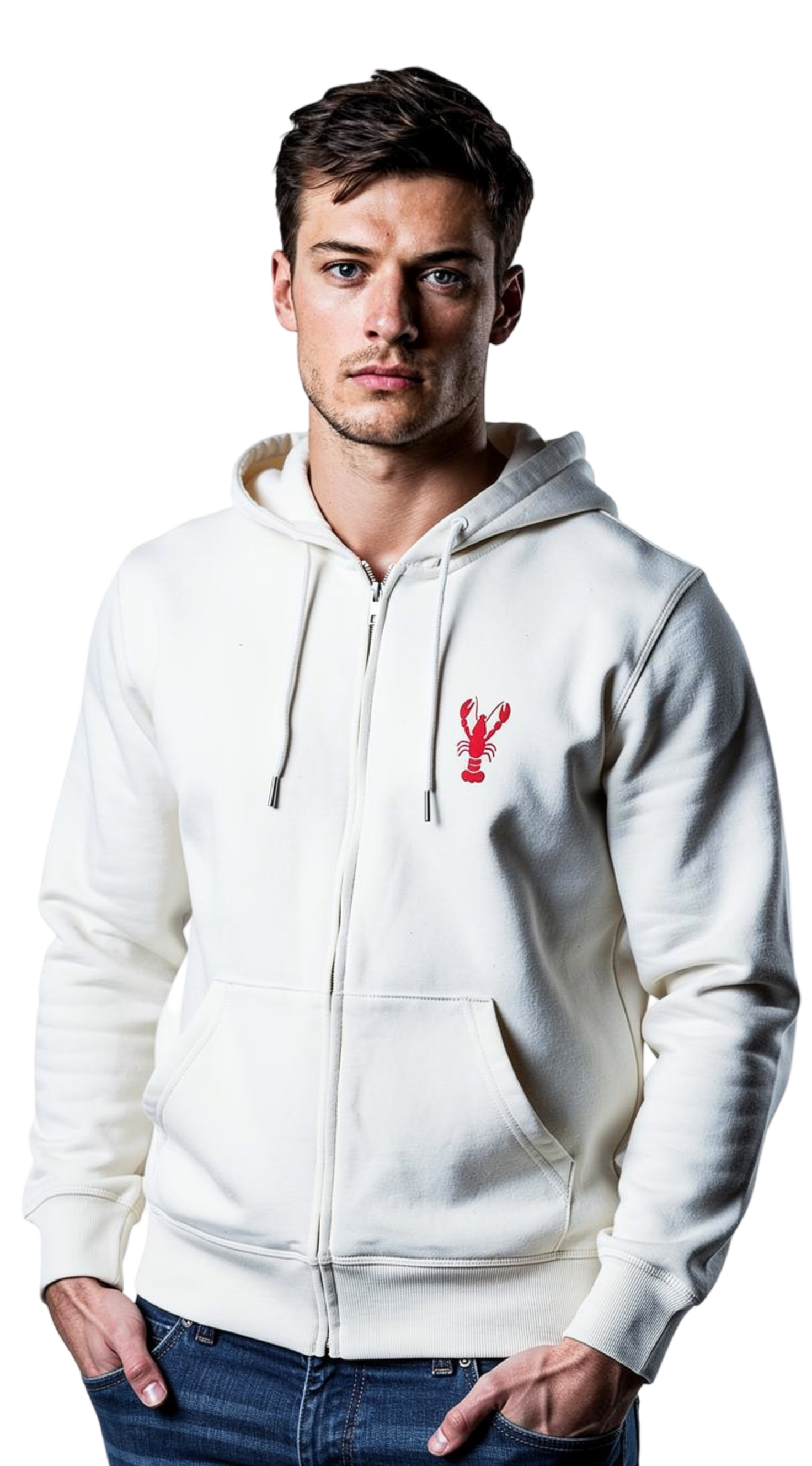 Hummer Zip Jacke vintage weiß