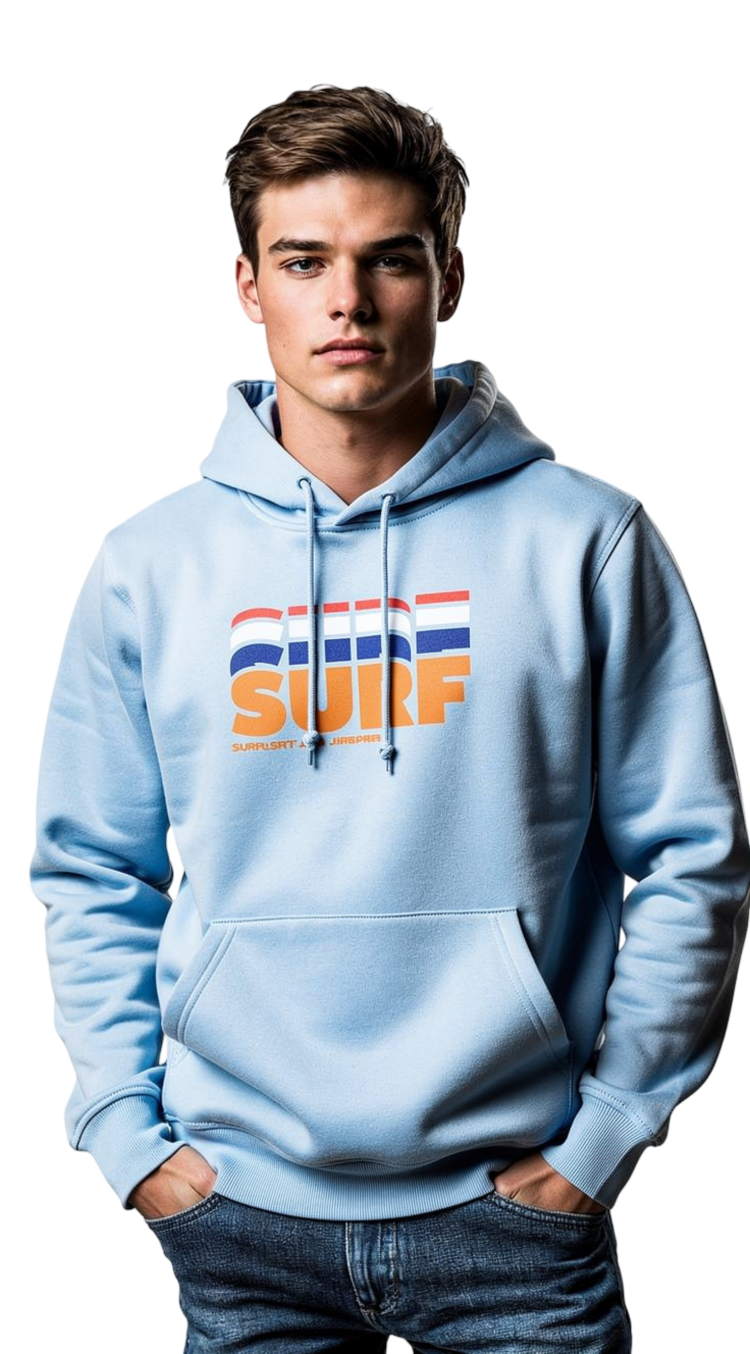 Surf Kapuzenpulli hellblau