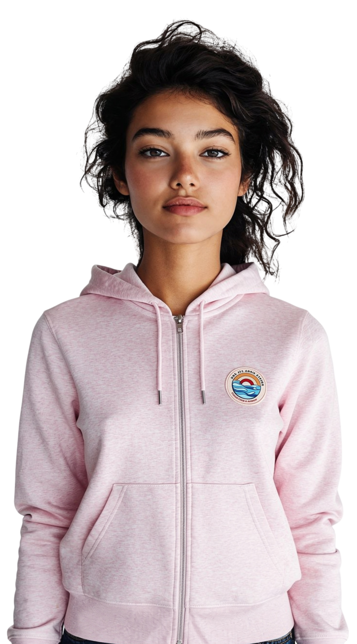 Zon Zee Zand Strand  Zip Jacke rosa meliert