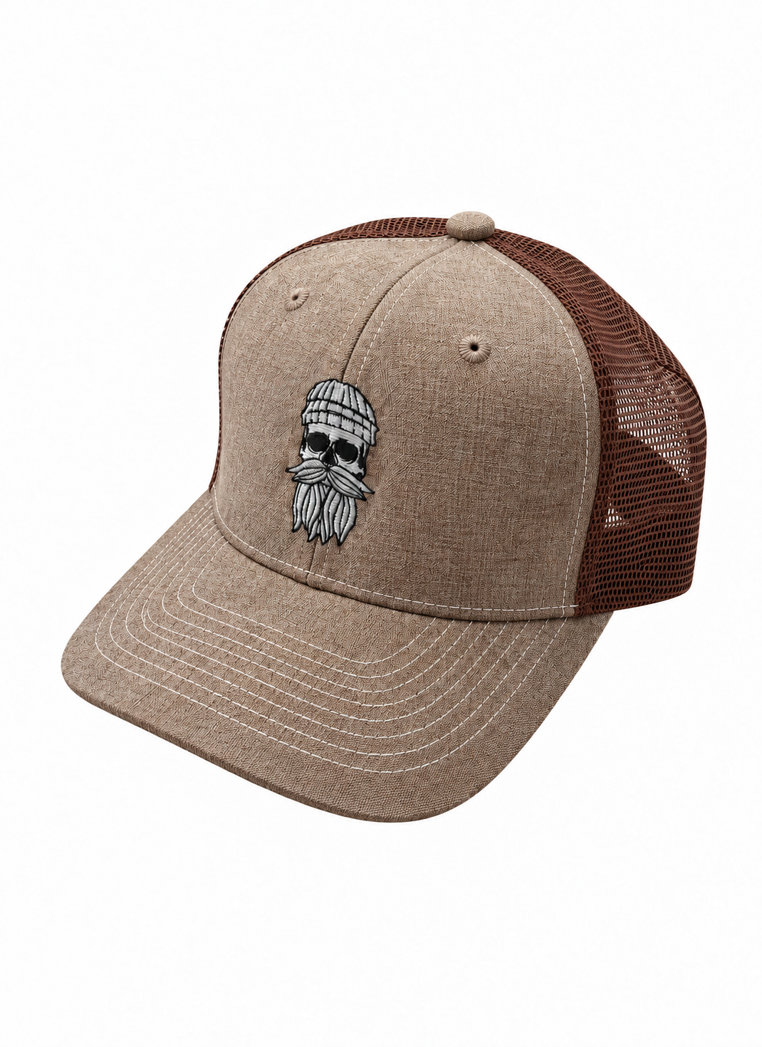 Cap Hipster Seemann braun meliert