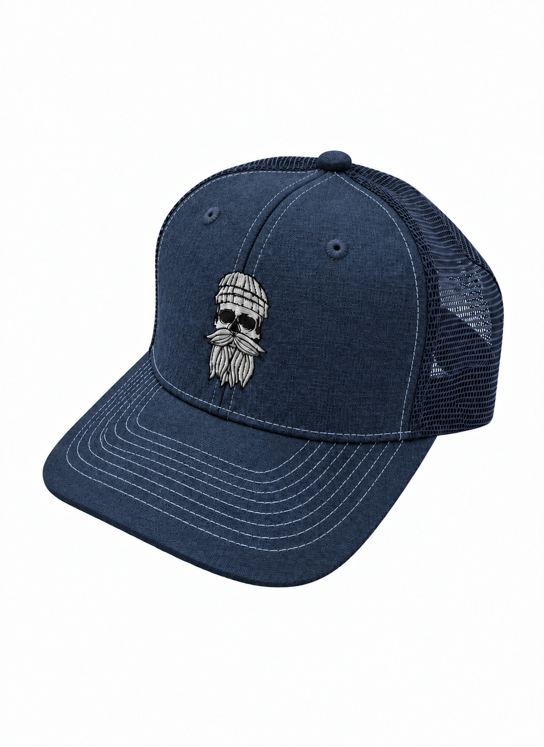 Cap Hipster Seemann blau meliert