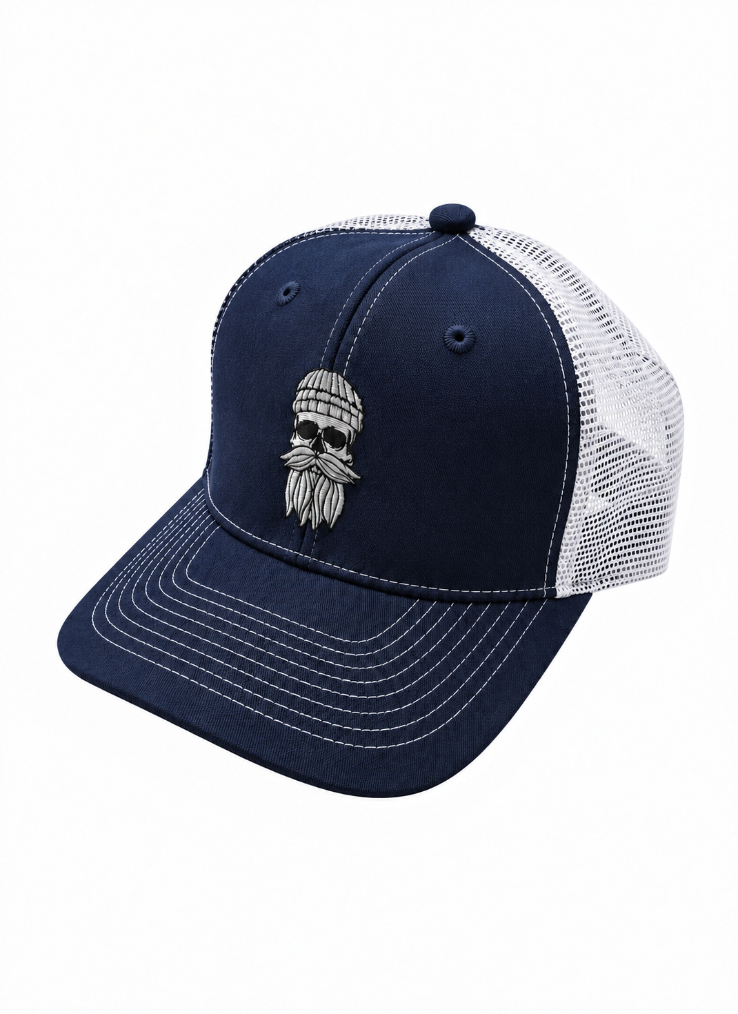 Cap Hipster Seemann blau weiß