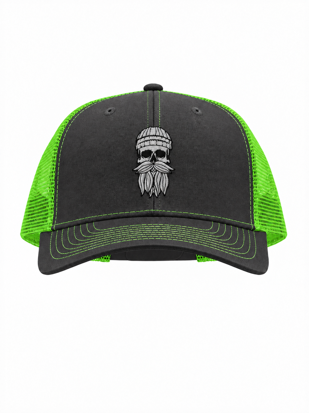 Cap Hipster Seemann dunkelgrau neongrün
