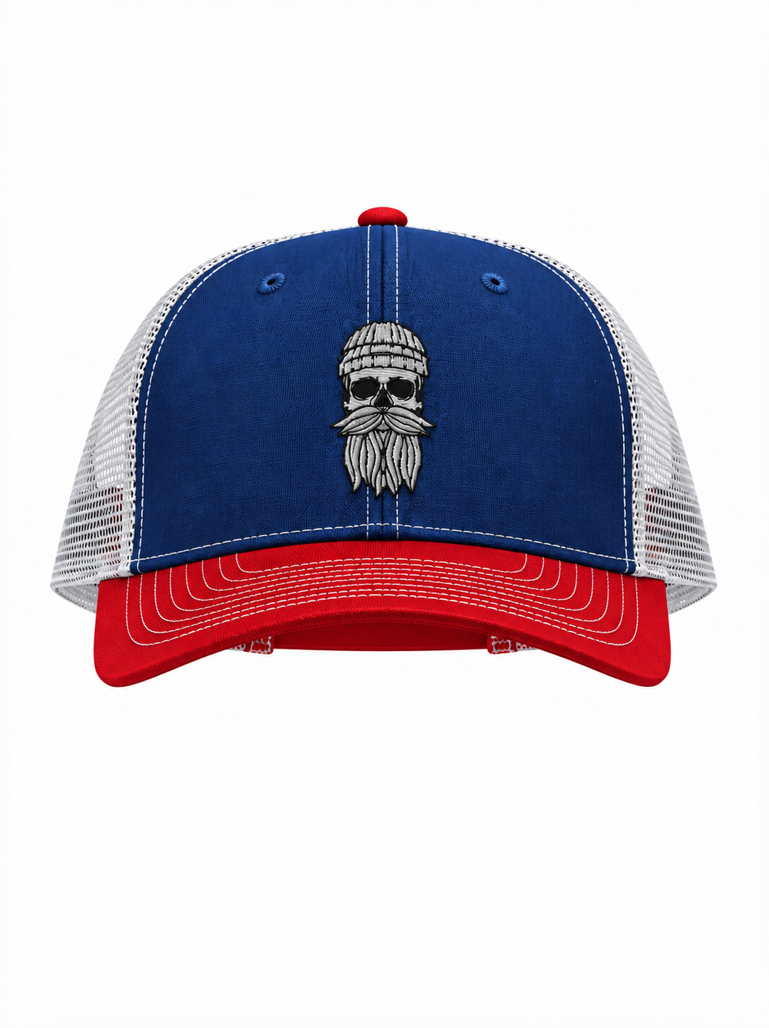 Cap Hipster Seemann royal rot weiß