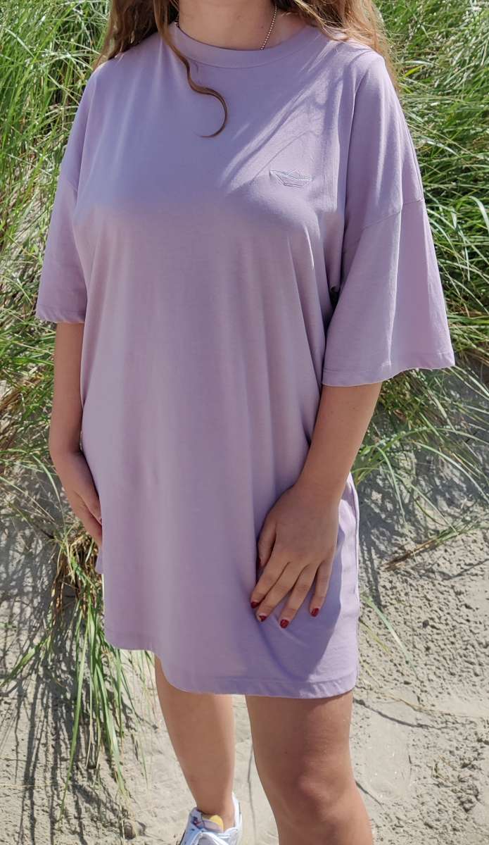T´Shirtkleid Papierschiff flieder