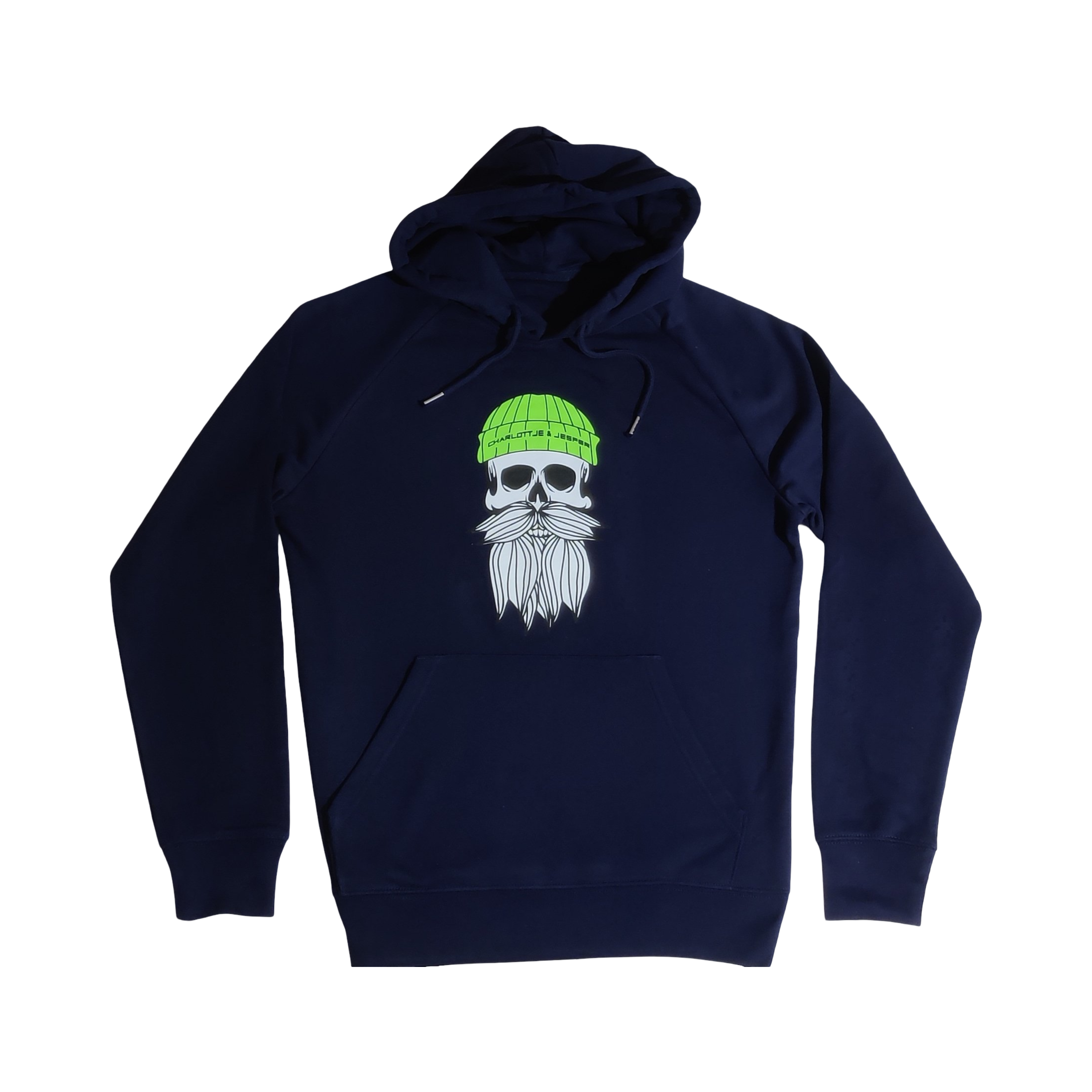 Hipster Seemann Kapuzenpulli dunkelblau