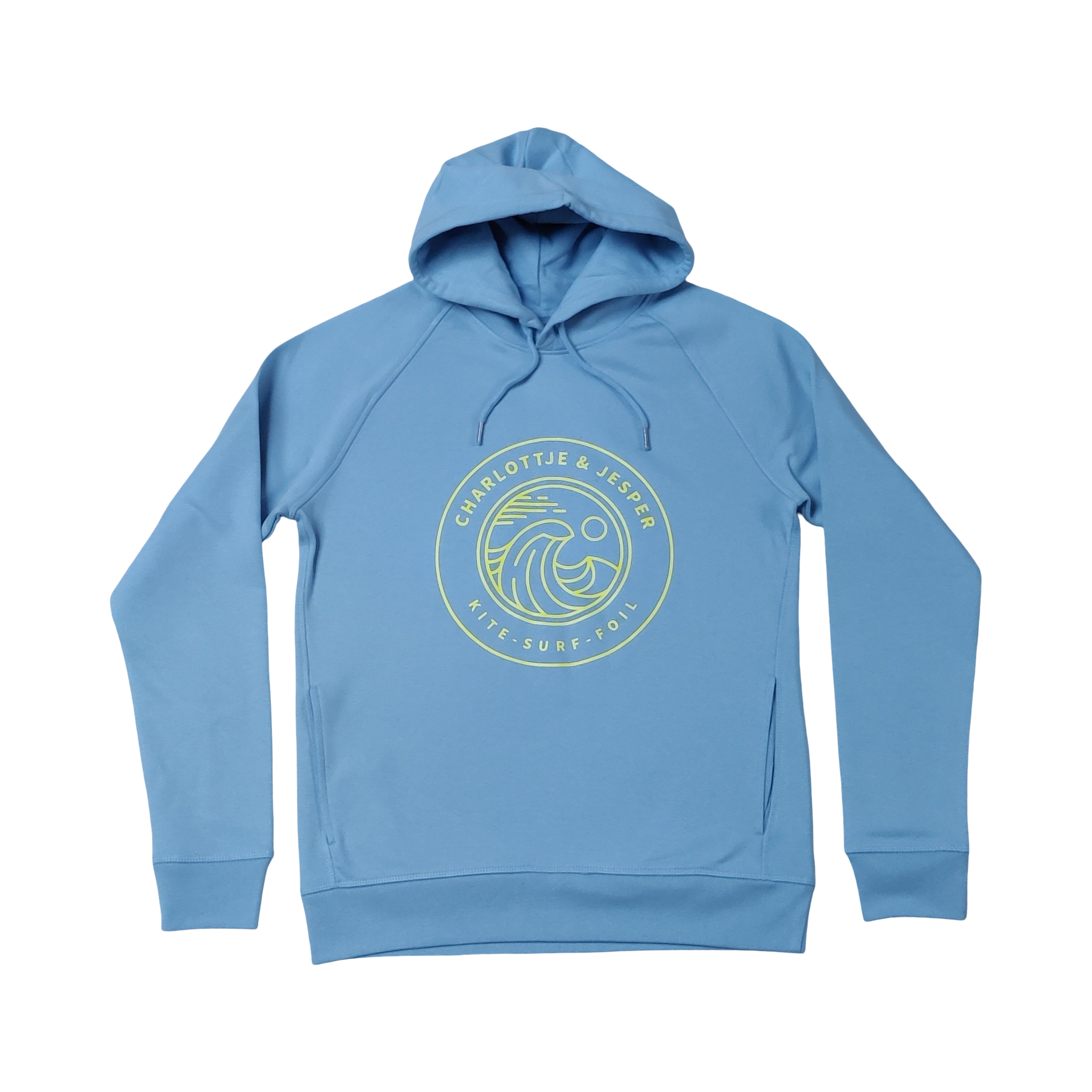 Surf Kite Foil Kapuzenpulli hellblau