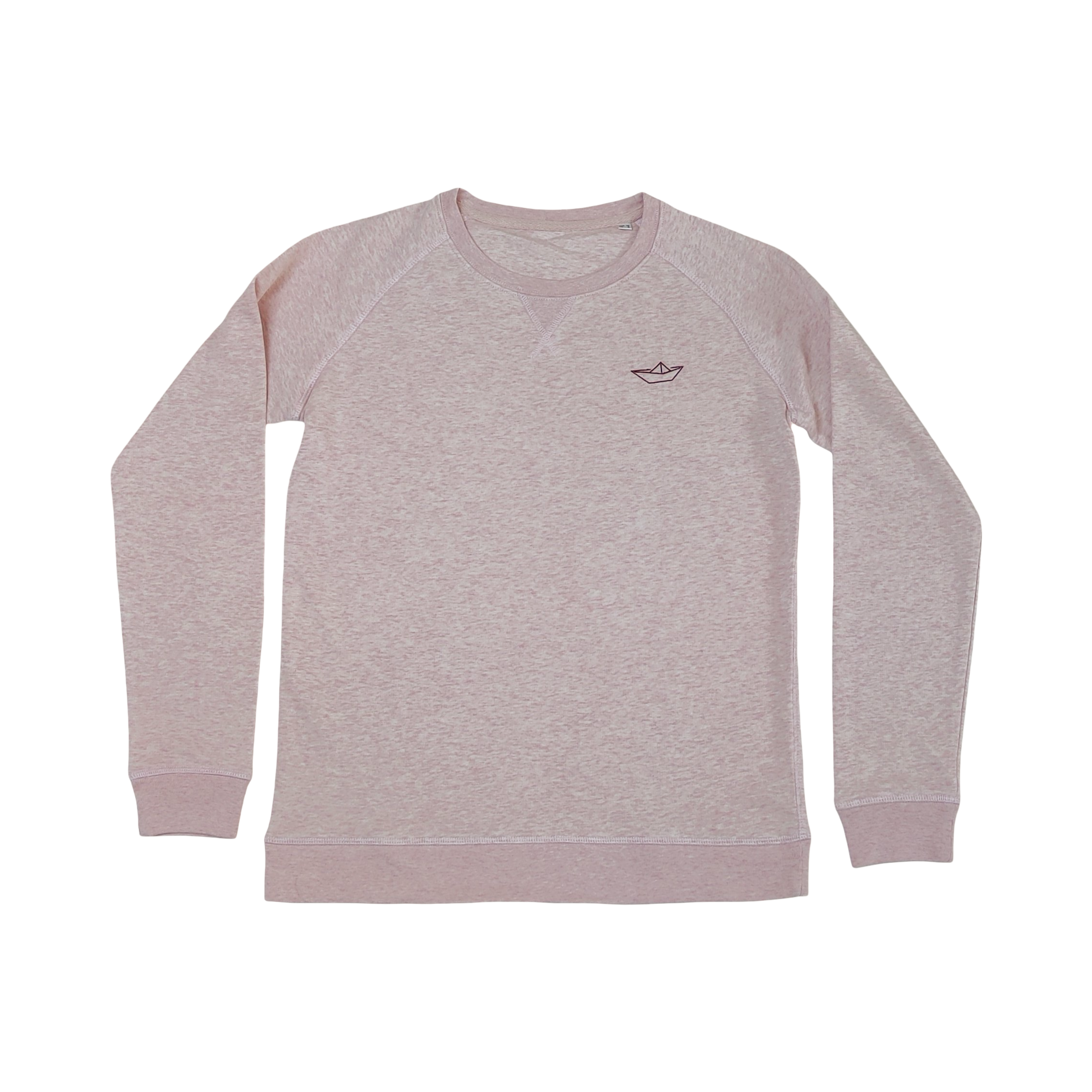 Papierschiff Stick Pulli rosa meliert