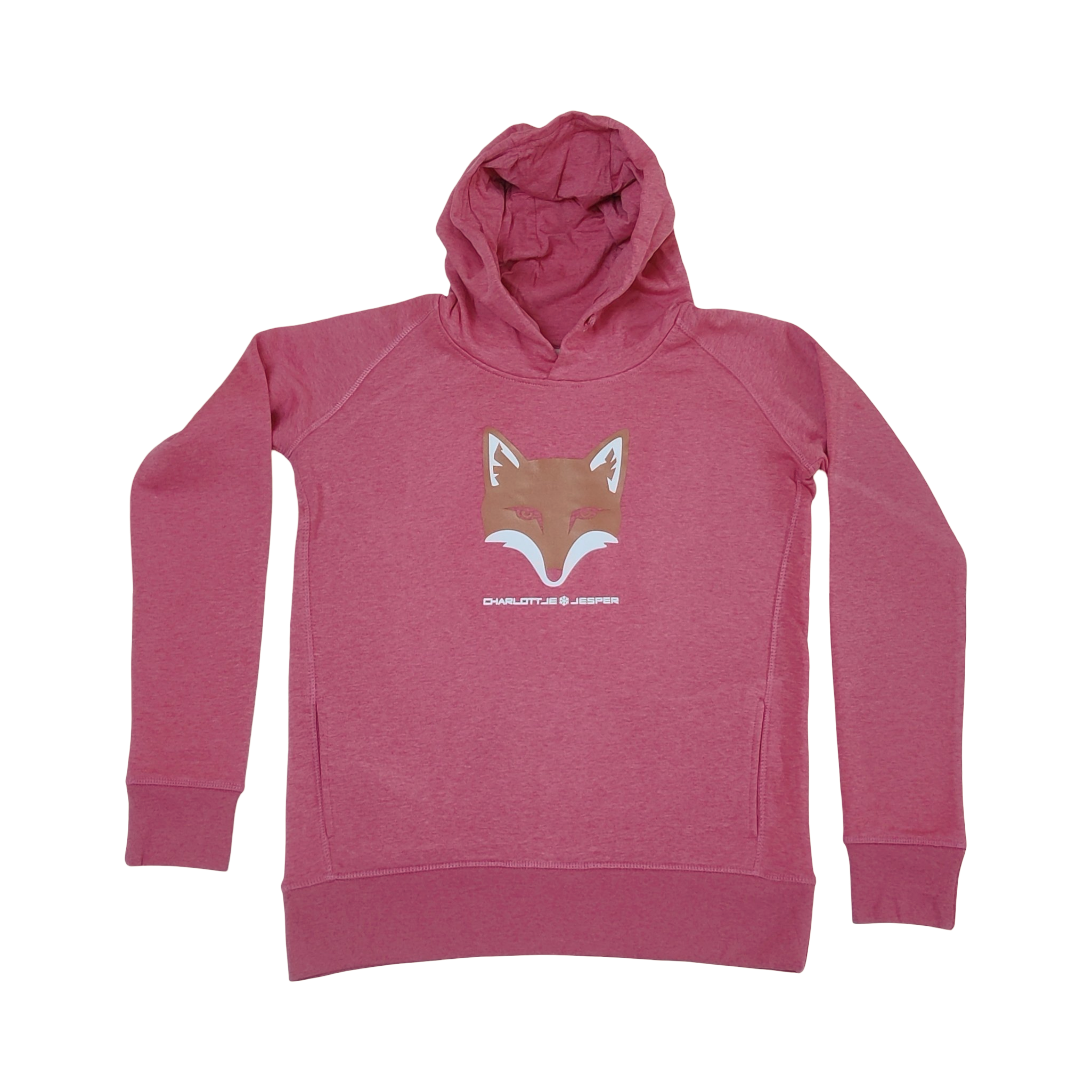 Fuchs Kapuzenpulli rot meliert