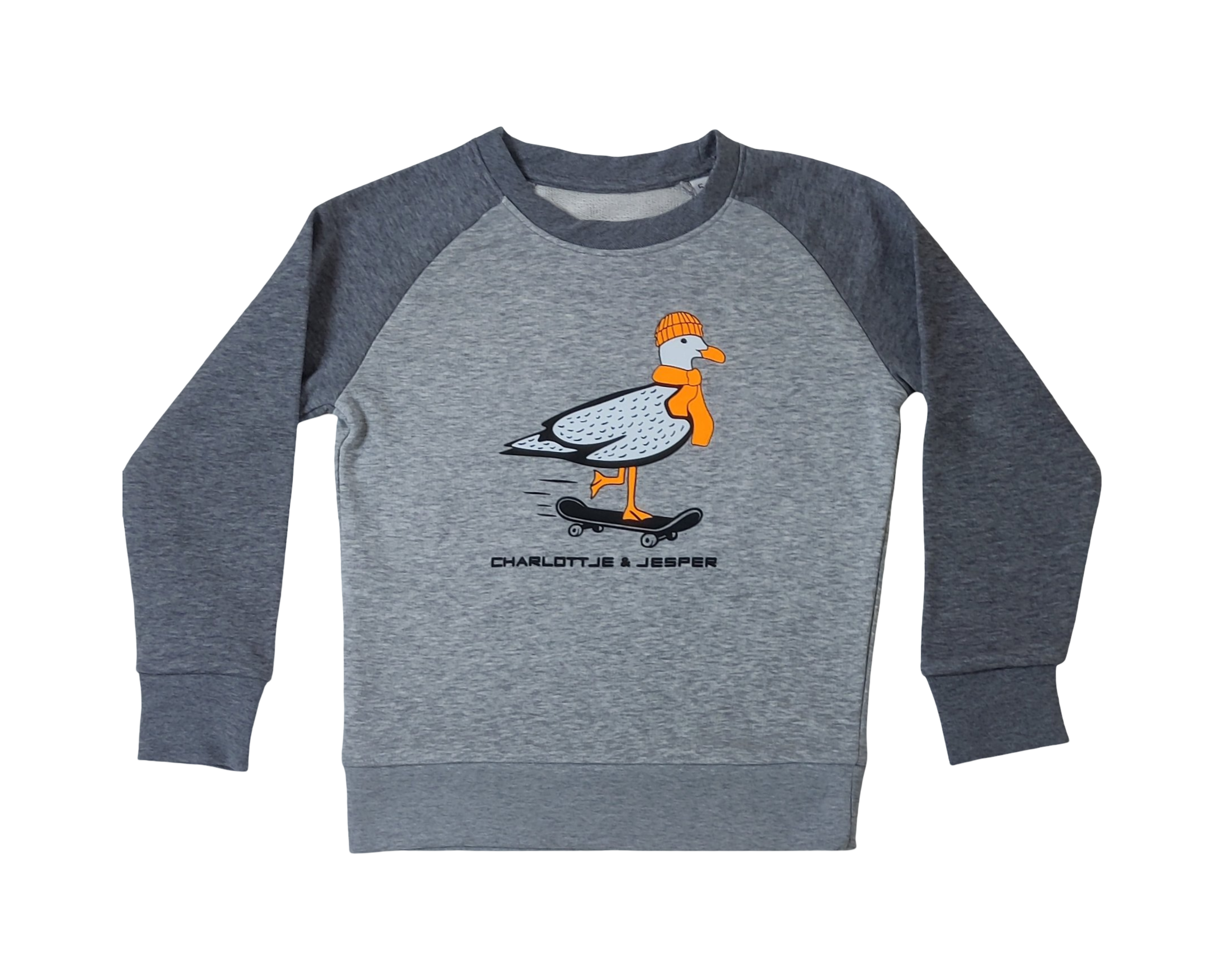 Möwe Skateboard grau meliert