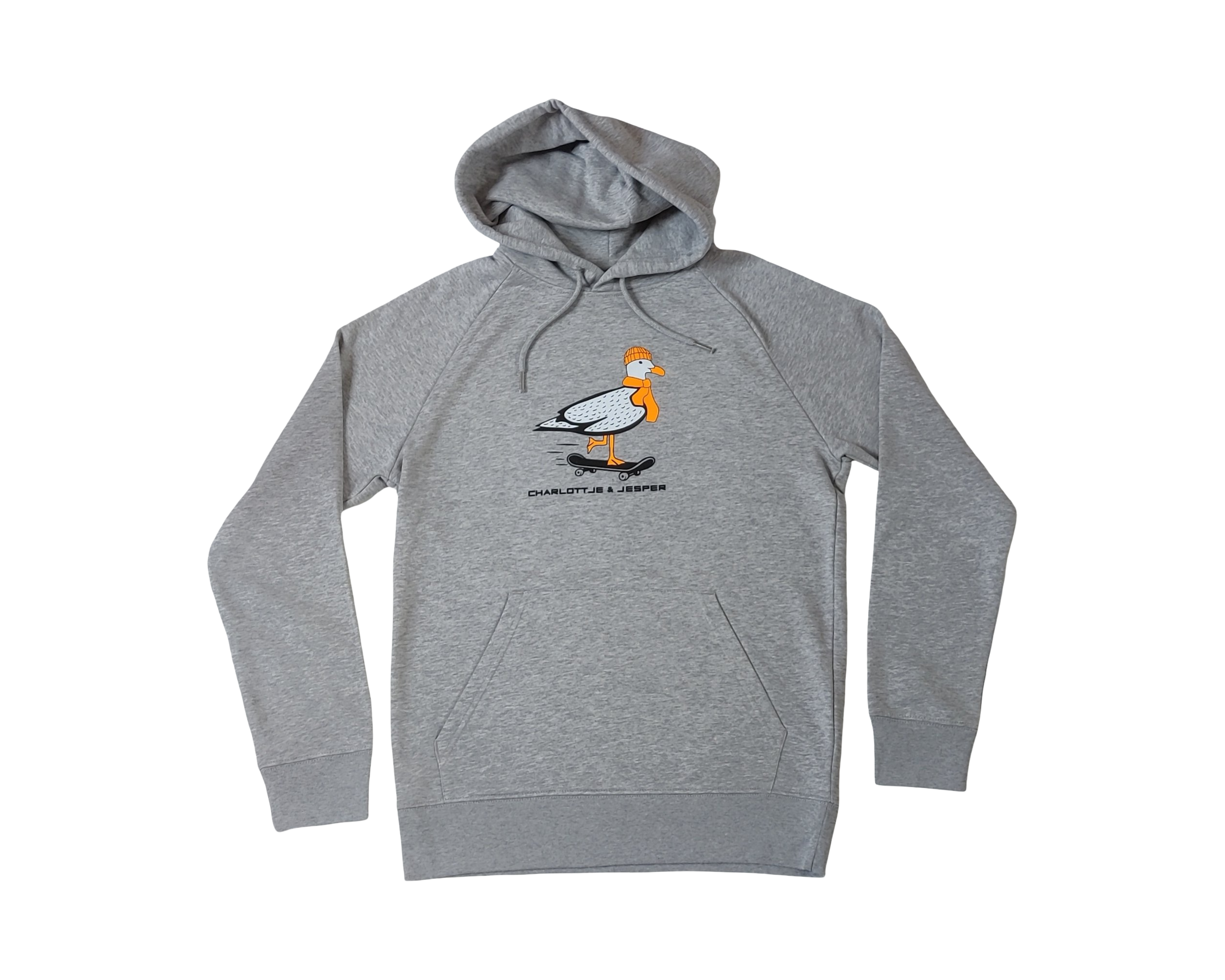 Möwe Skateboard grau meliert