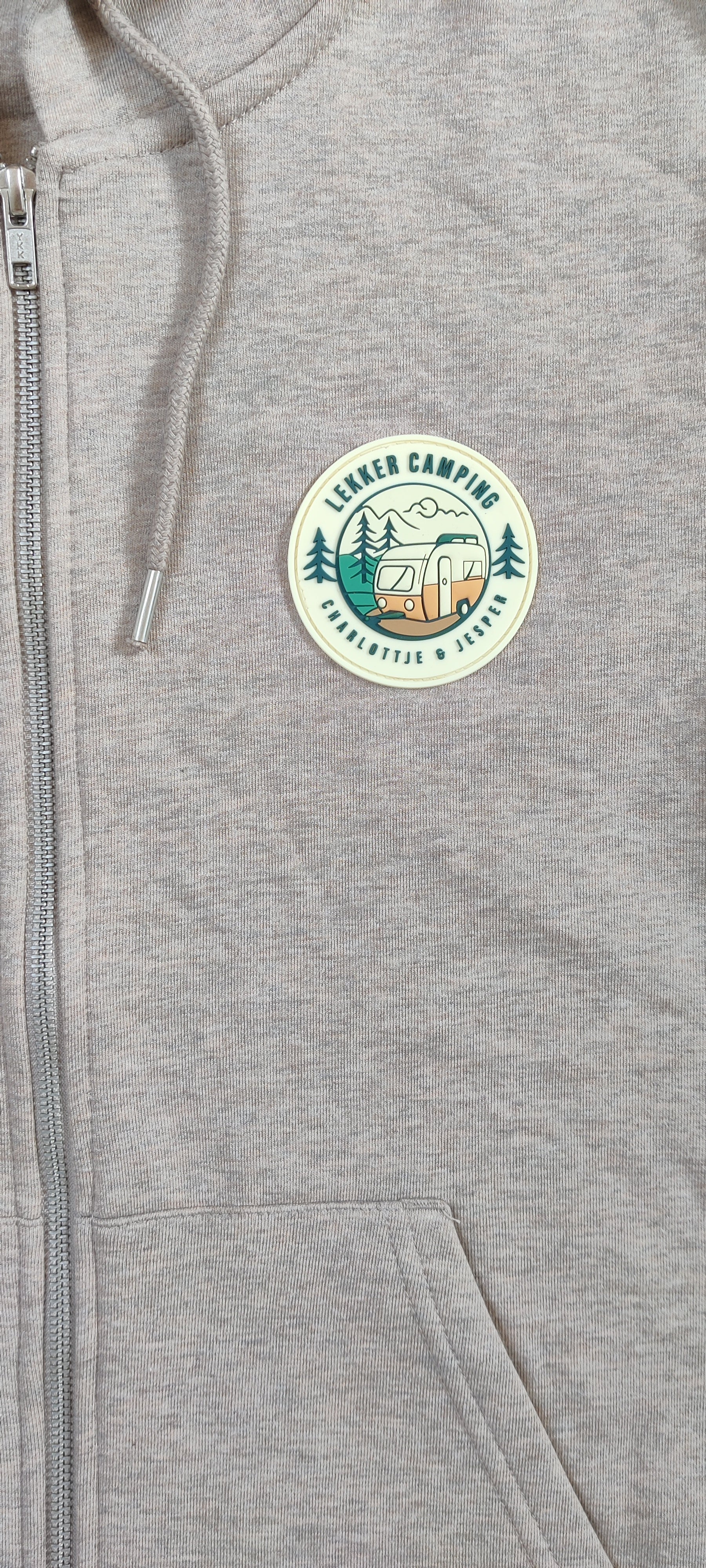 Lekker Camping Zip Jacke beige meliert