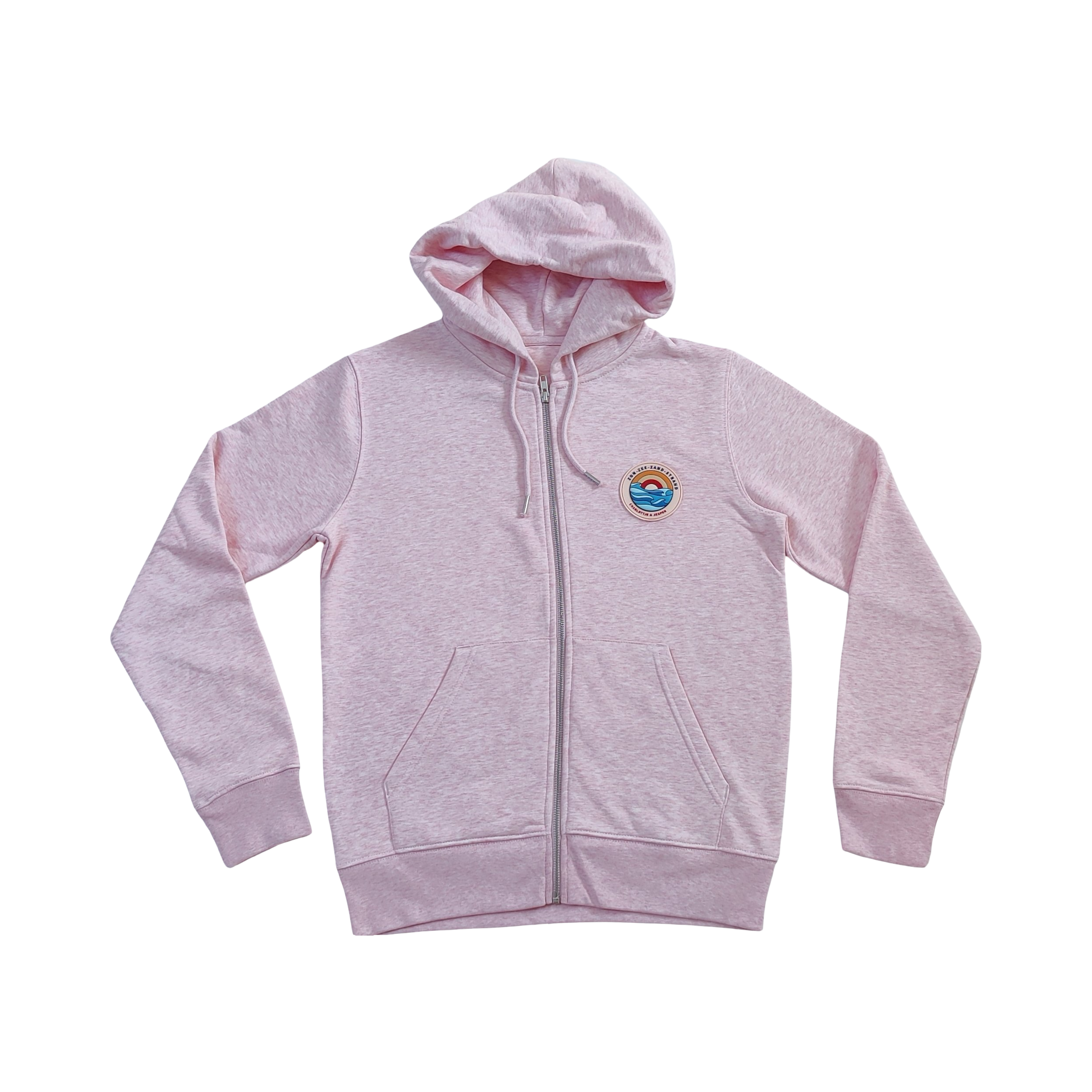 Zon Zee Zand Strand  Zip Jacke rosa meliert
