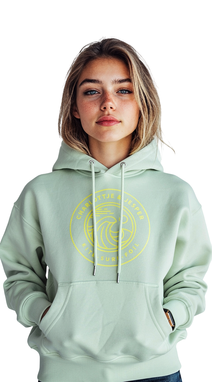Surf Kite Foil Kapuzenpulli mint grün