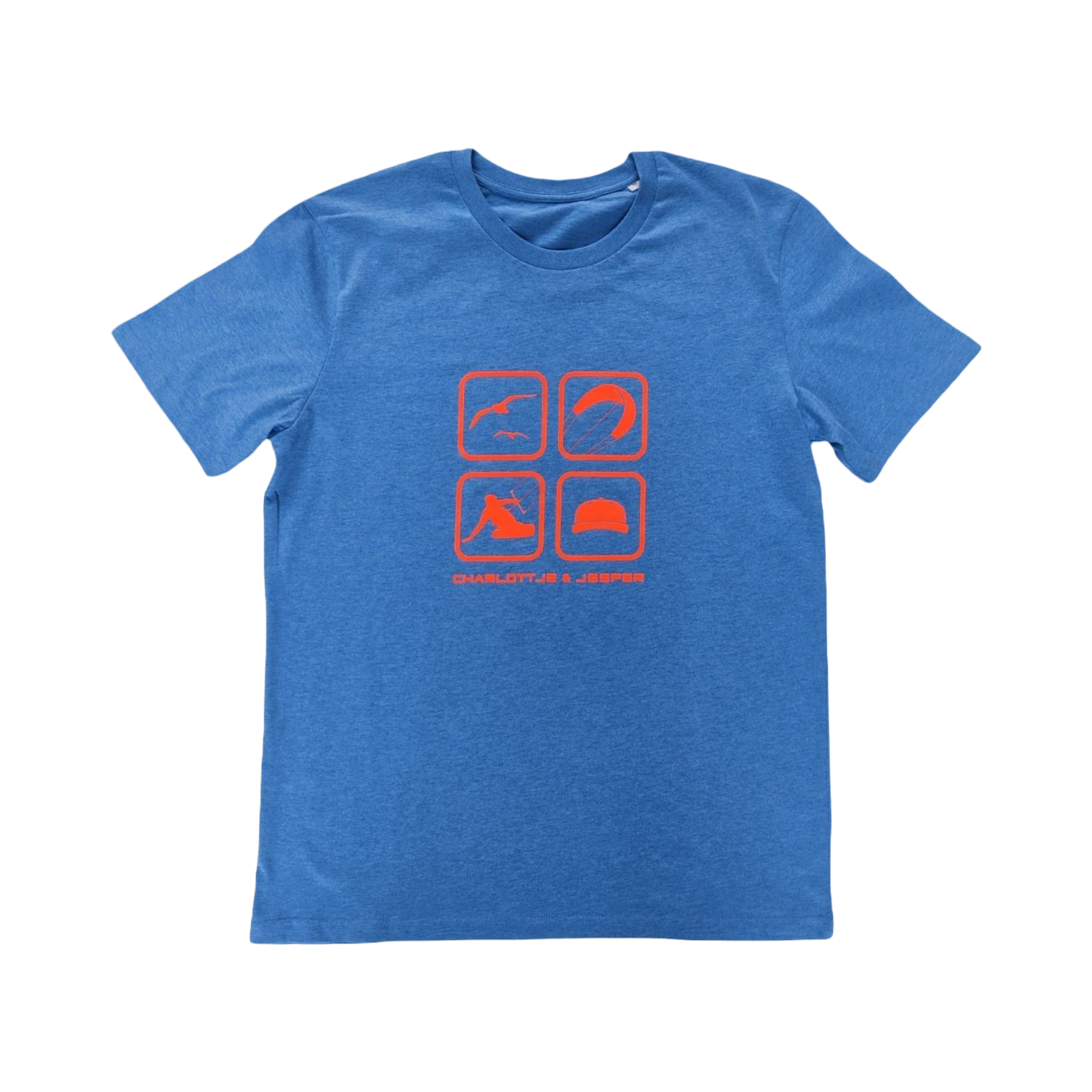 4 Motiv Kite blau meliert