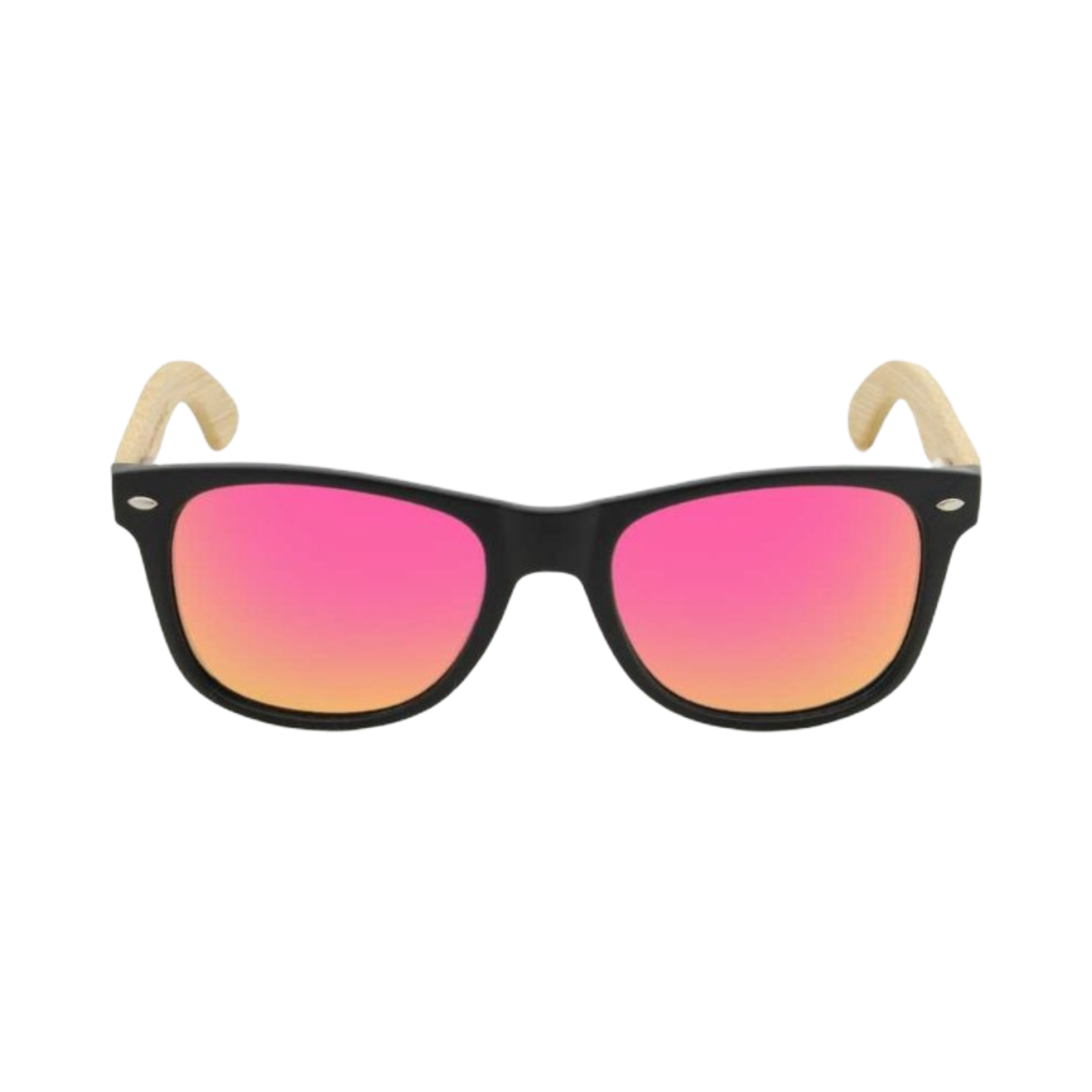 Echtholzbügel Bambus schwarz pink