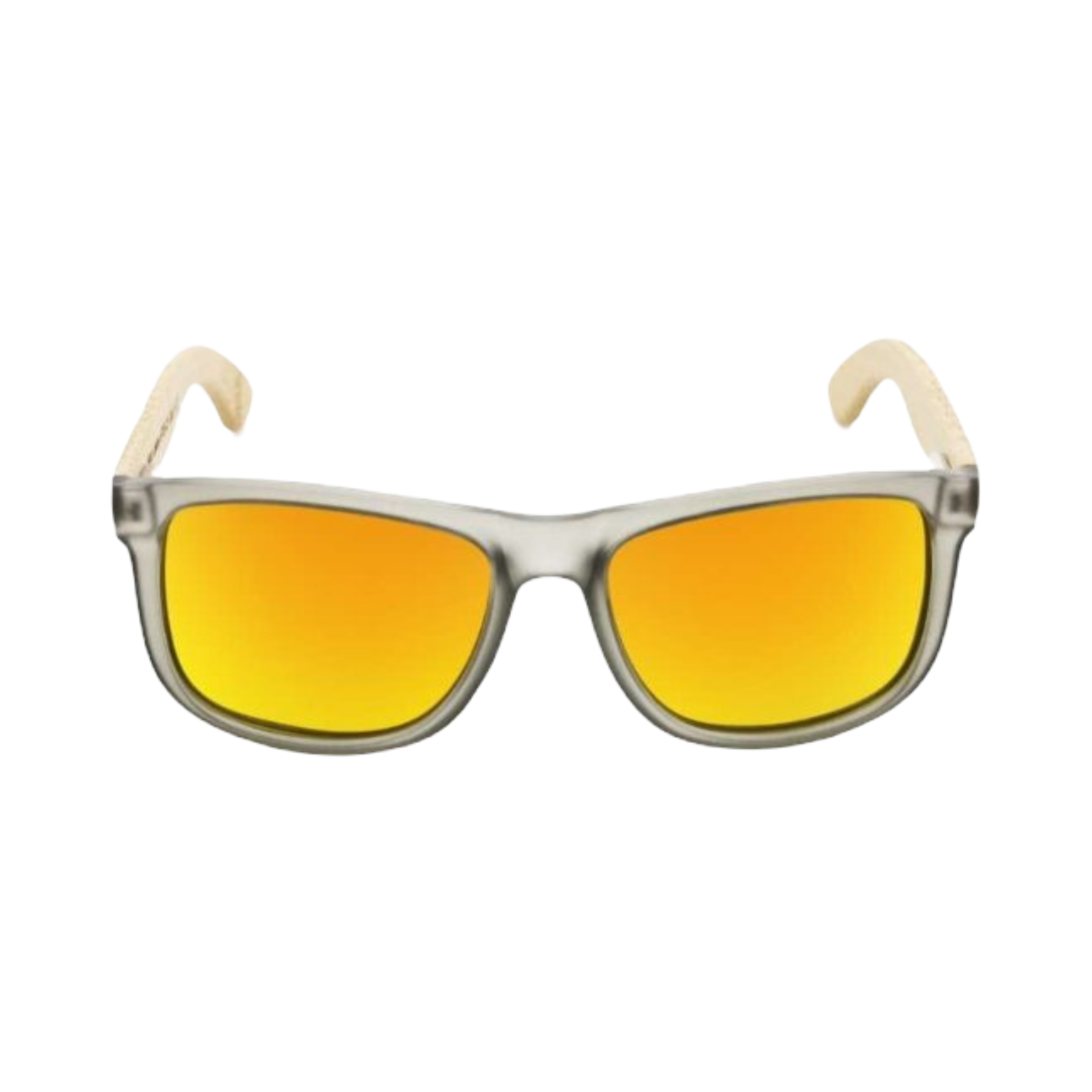 Echtholzbügel Bambus transparent grau gold