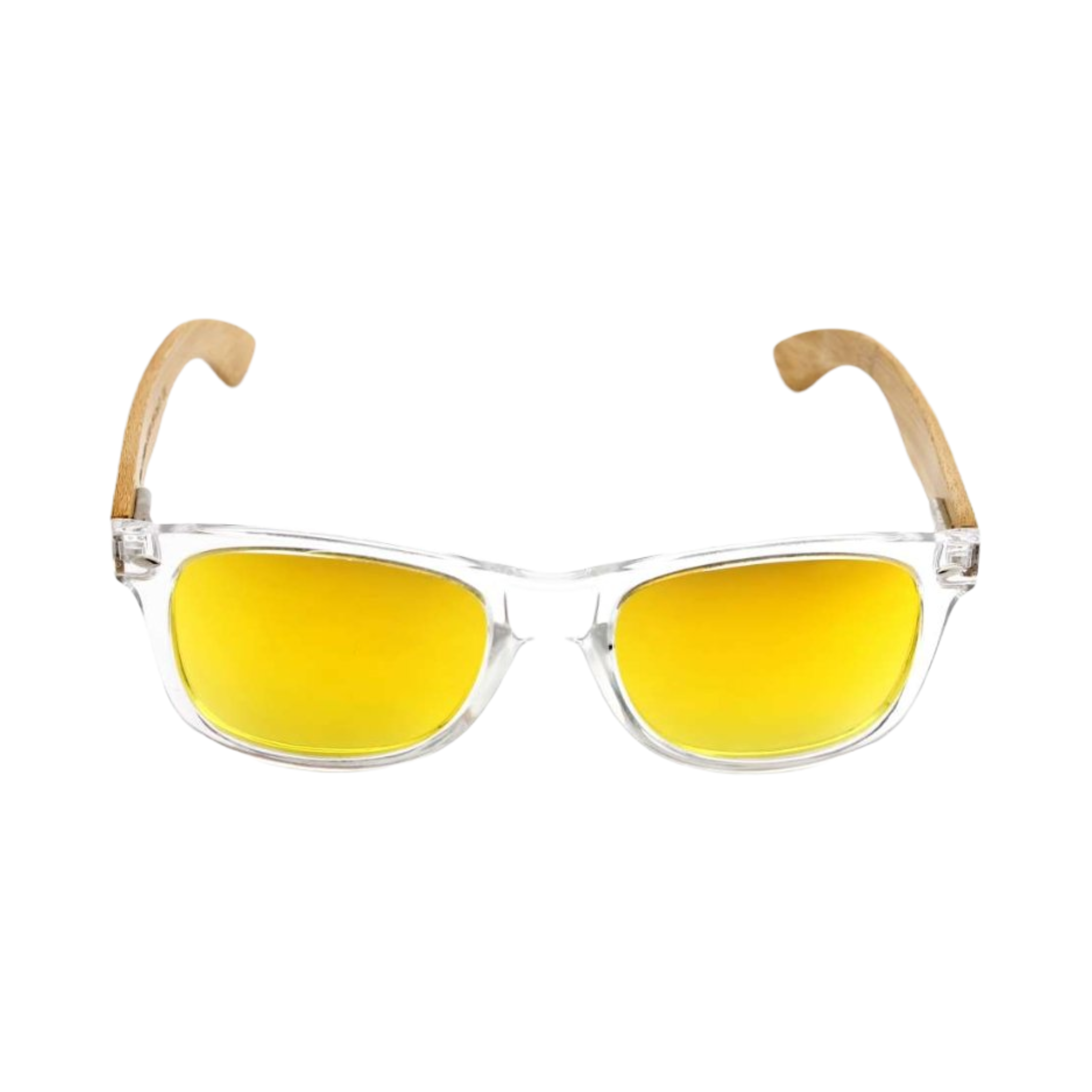 Echtholzbügel Bambus transparent gold