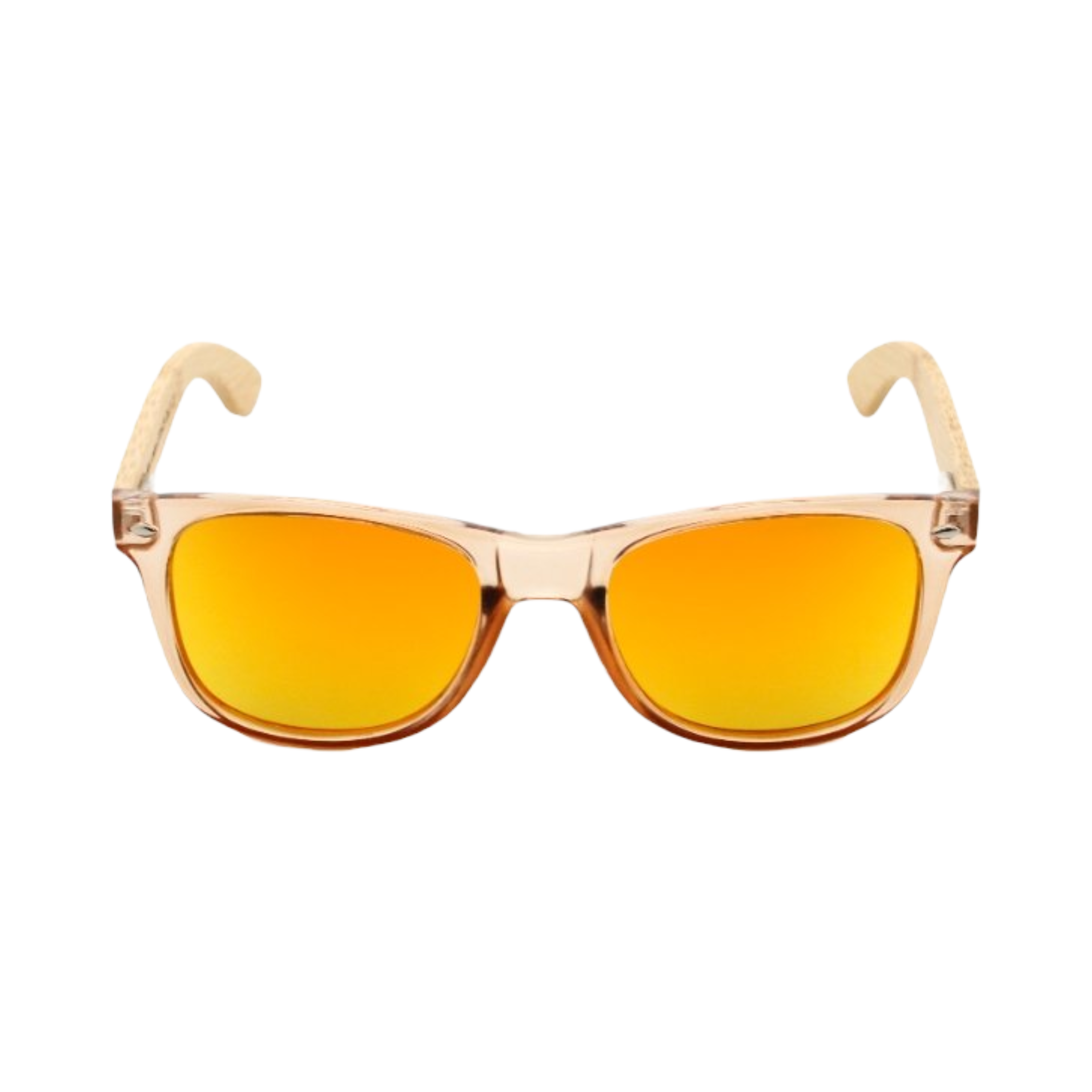 Echtholzbügel Bambus transparent braun gold