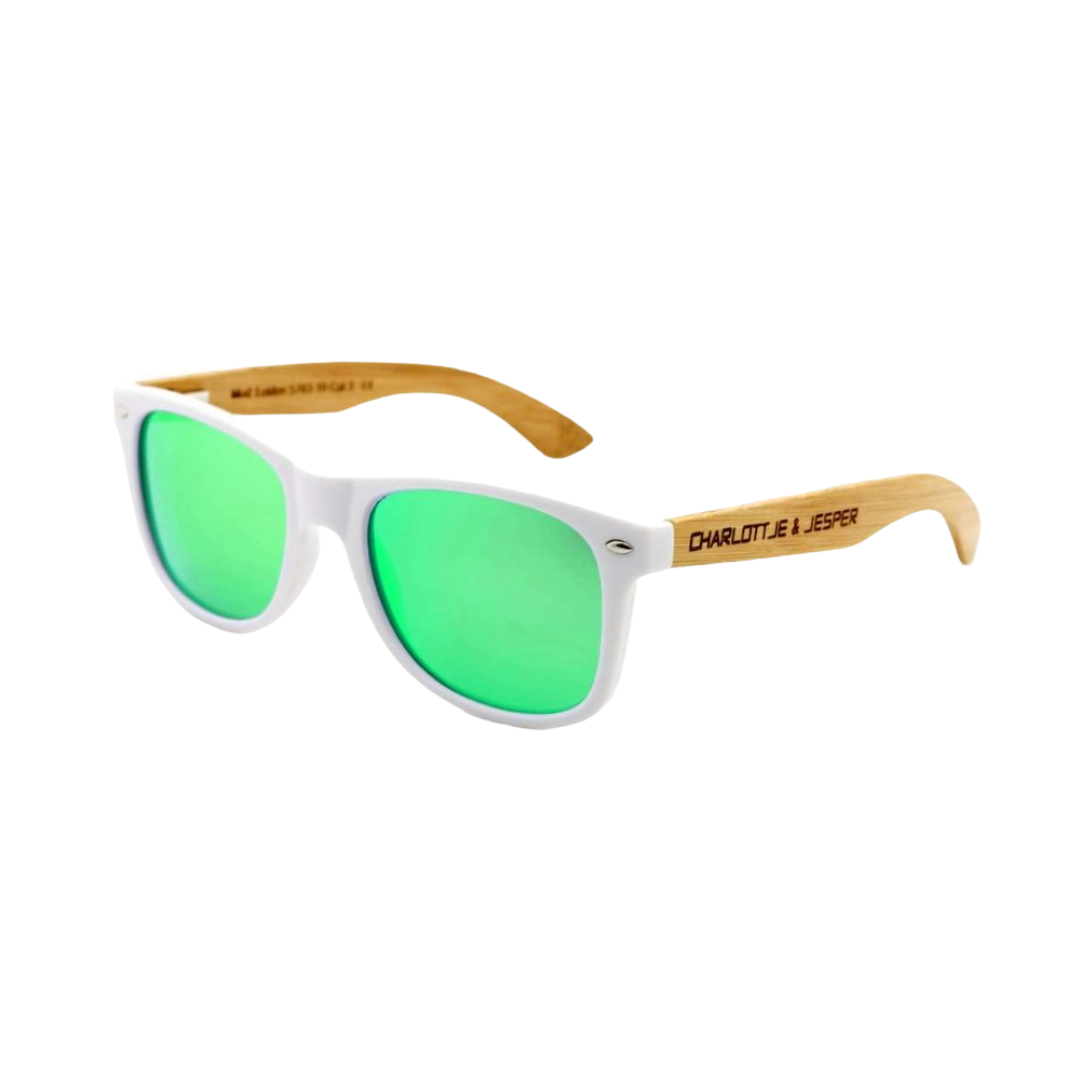 Echtholzbügel Bambus weiß grün