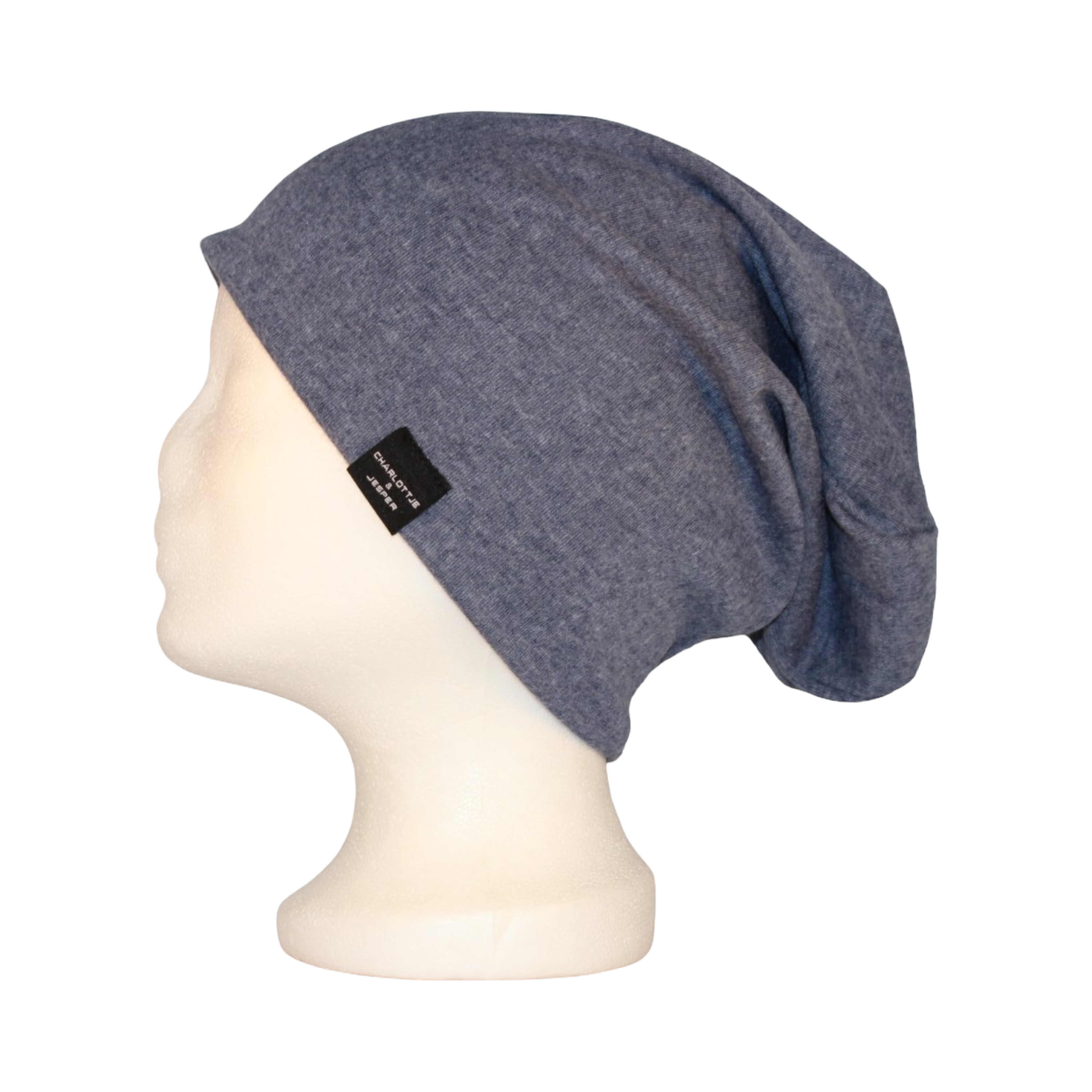 Sommer Beanie Delft groß blau