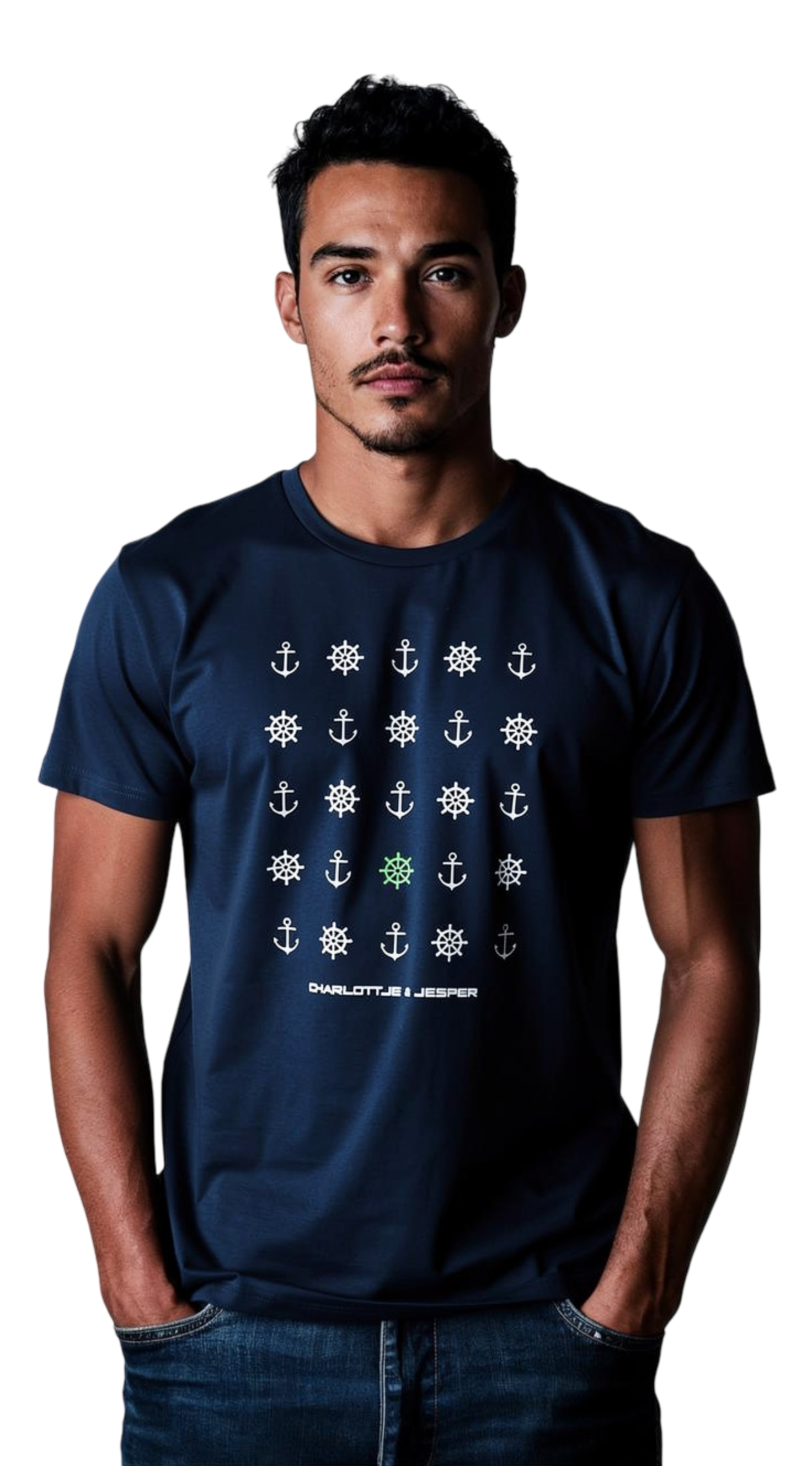 Anker Steuerrad dunkelblau