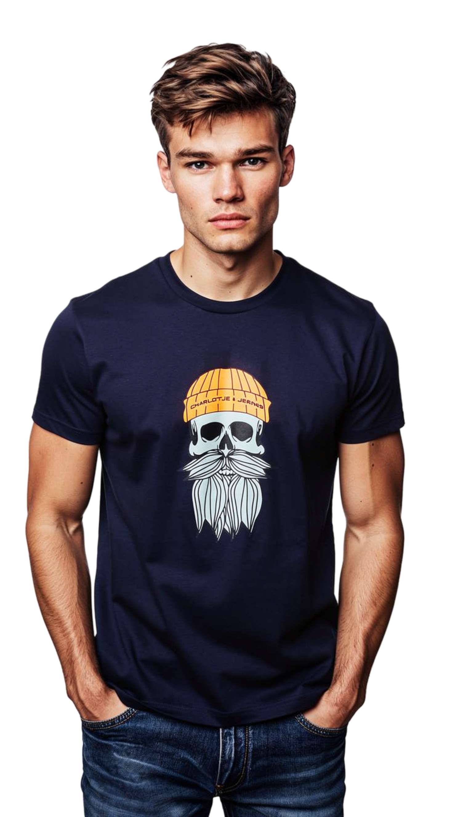 Hipster Seemann Neon dunkelblau