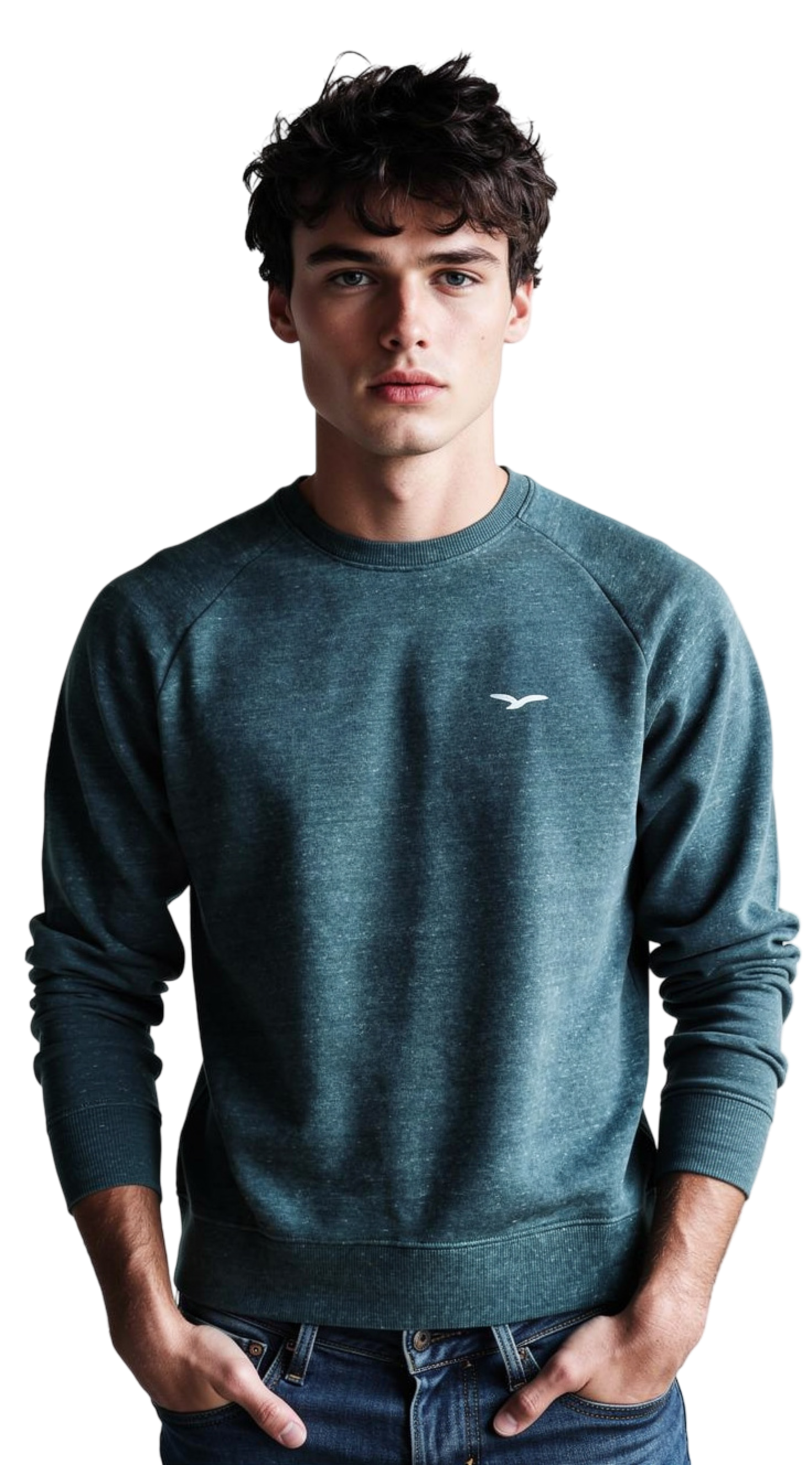 Möwe Outerline Pulli grün meliert