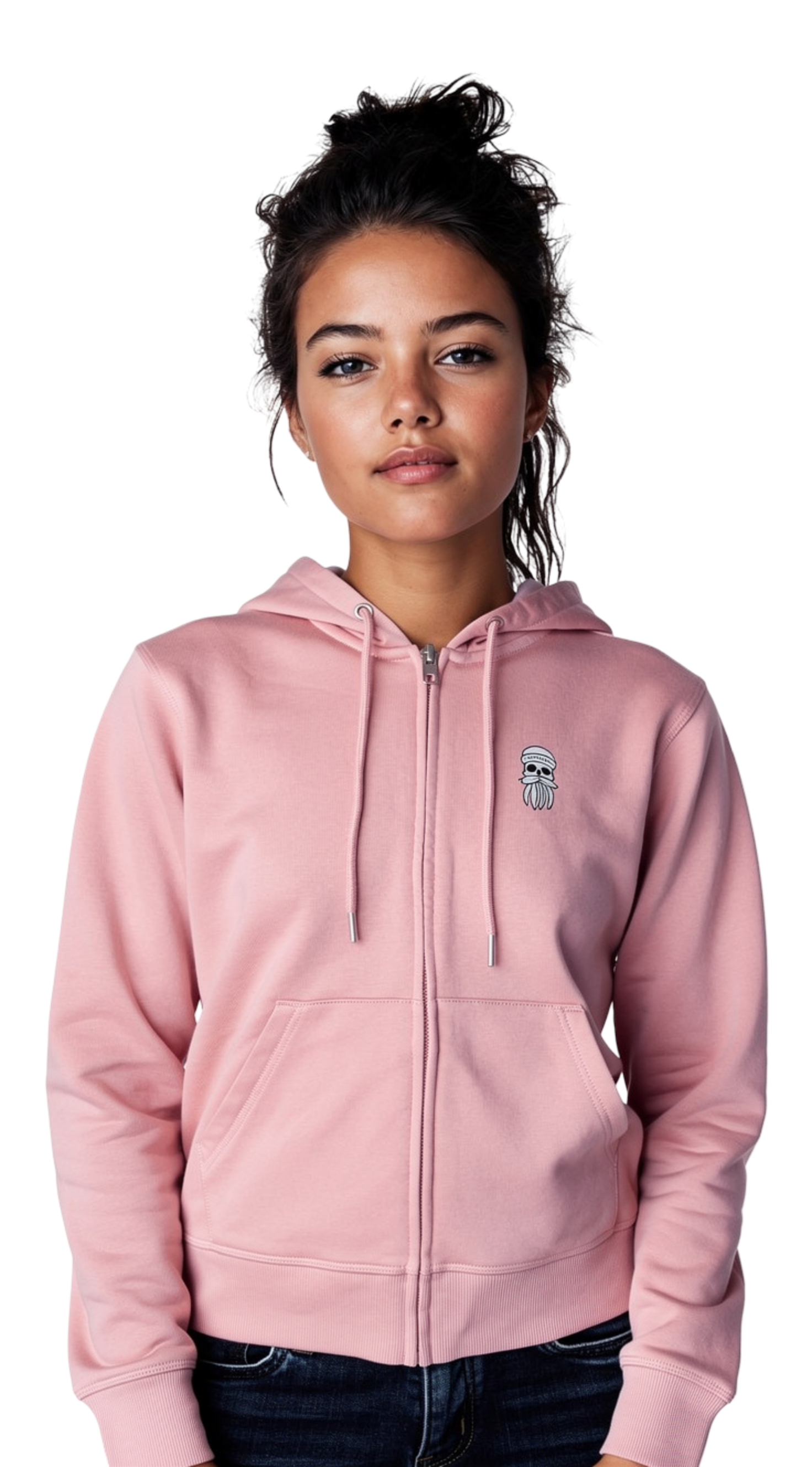 Hipster Seemann Zip Jacke rosa