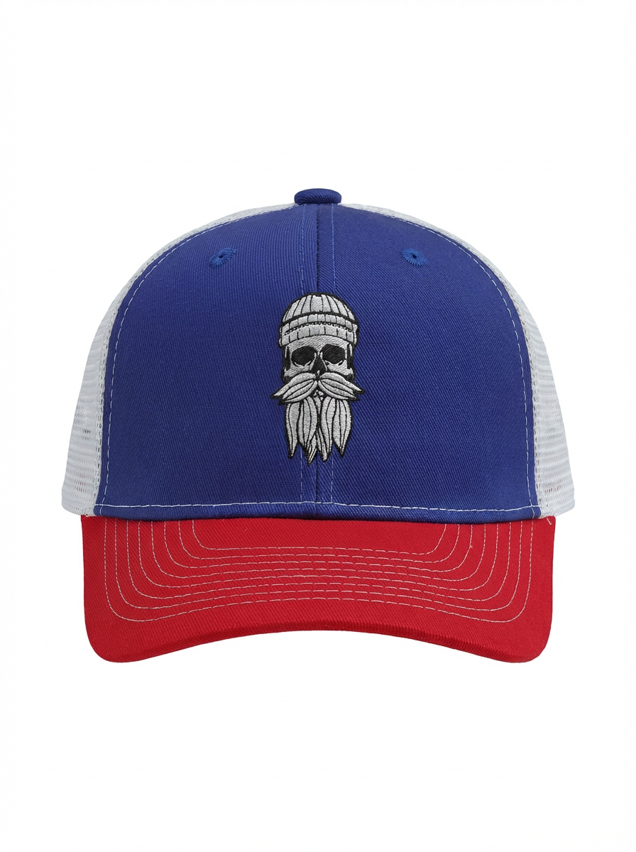 Cap Hipster Seemann royal rot weiß